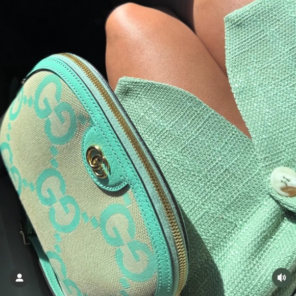 RARE Gucci GG Monogram Ophidia Dome Canvas Shoulder Bag Beige Pepperlight Mint - Picture 14 of 15